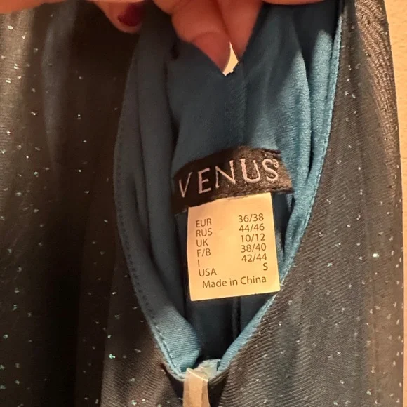 VENUS Teal Maxi Dress with Sparkle - Picture 4 of 4